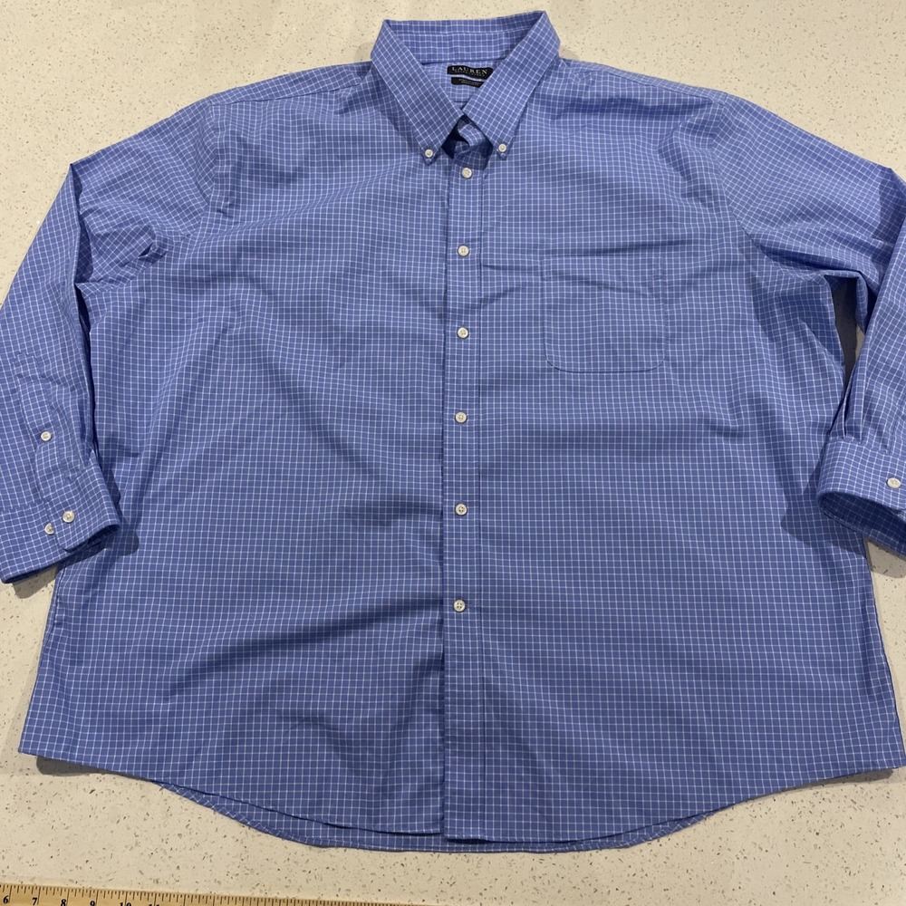 Lauren Ralph Lauren Black Label Plaid Shirt Mens Size 4XL 20/34/35 Button Down
